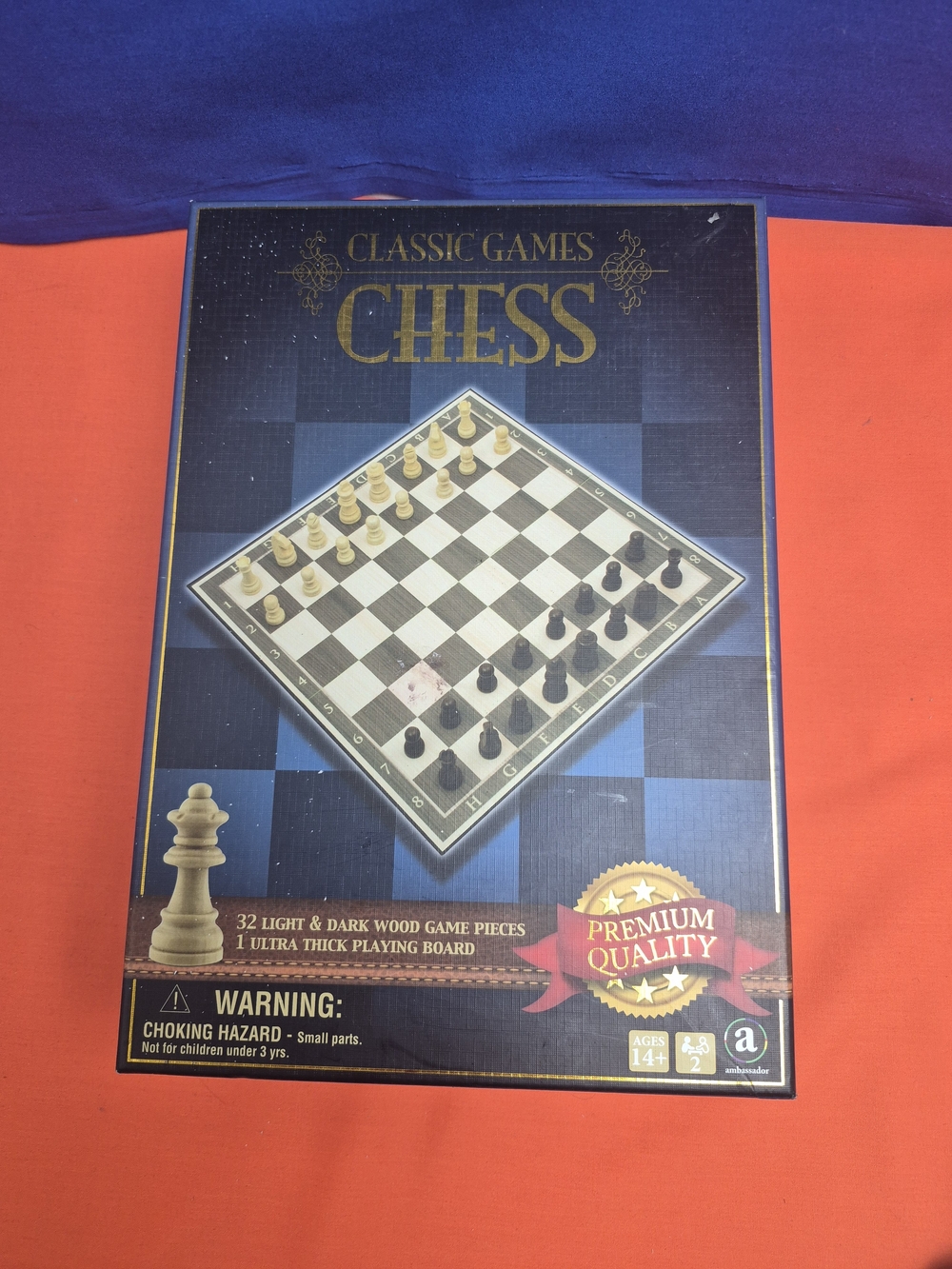 Classic Chess Board Game - Black & Cream